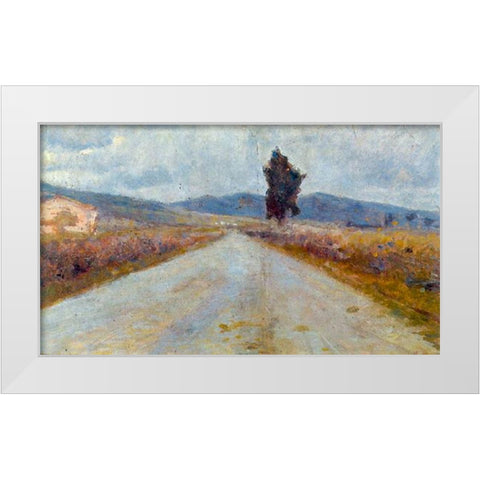 Number 18 White Modern Wood Framed Art Print by Modigliani, Amedeo