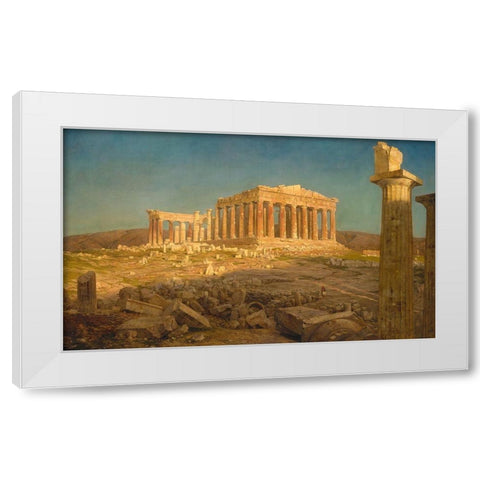 The Parthenon White Modern Wood Framed Art Print by Church, Frederic Edwin