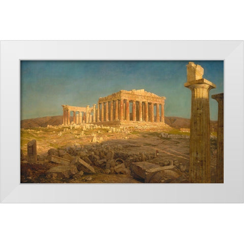 The Parthenon White Modern Wood Framed Art Print by Church, Frederic Edwin