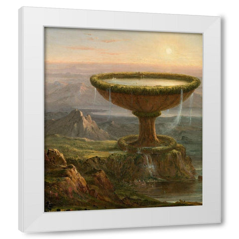 The Titans Goblet White Modern Wood Framed Art Print by Cole, Thomas