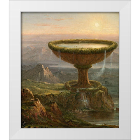 The Titans Goblet White Modern Wood Framed Art Print by Cole, Thomas