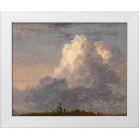 Clouds White Modern Wood Framed Art Print by Cole, Thomas