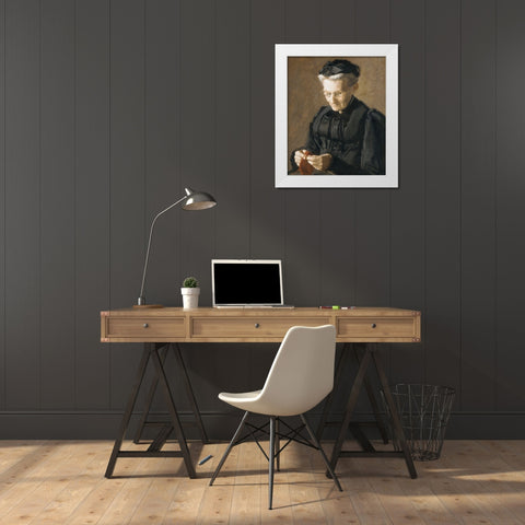 Mrs. Mary Arthur White Modern Wood Framed Art Print by Eakins, Thomas
