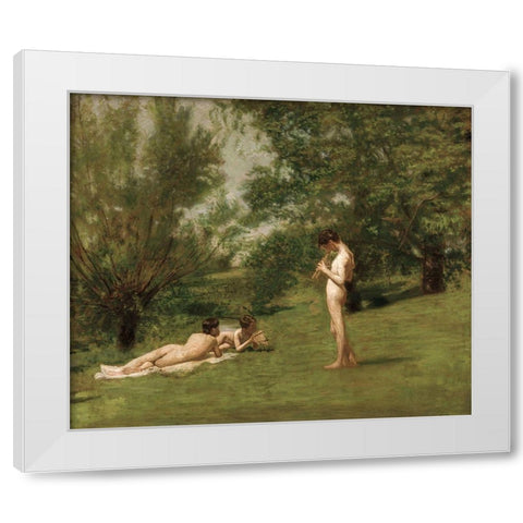 Arcadia White Modern Wood Framed Art Print by Eakins, Thomas