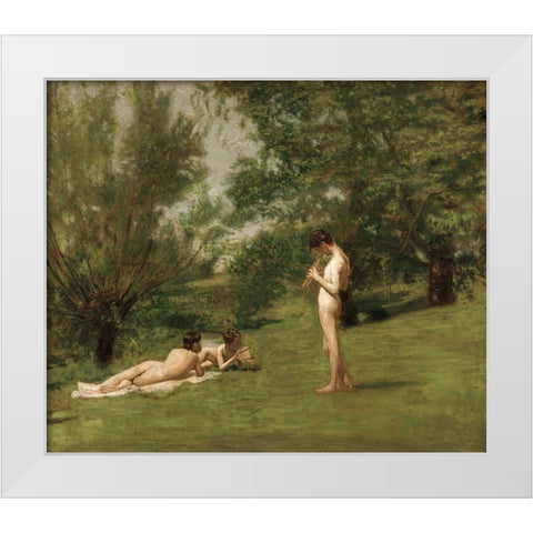 Arcadia White Modern Wood Framed Art Print by Eakins, Thomas