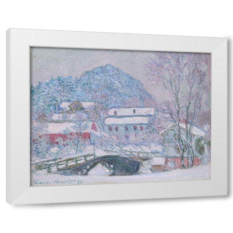 Sandvika, Norway White Modern Wood Framed Art Print by Monet, Claude