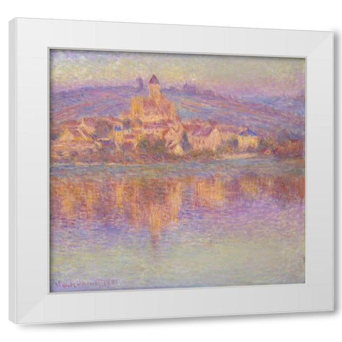 Vétheuil 1901 White Modern Wood Framed Art Print by Monet, Claude