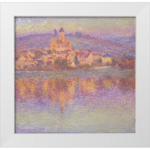 Vétheuil 1901 White Modern Wood Framed Art Print by Monet, Claude