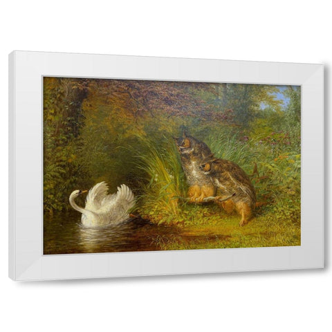 Susanna and the Elders White Modern Wood Framed Art Print by Beard, William Holbrook