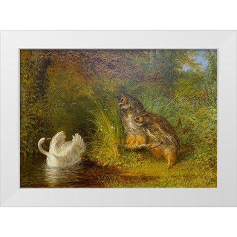 Susanna and the Elders White Modern Wood Framed Art Print by Beard, William Holbrook