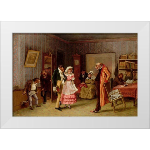 The Runaway Match White Modern Wood Framed Art Print by Beard, William Holbrook