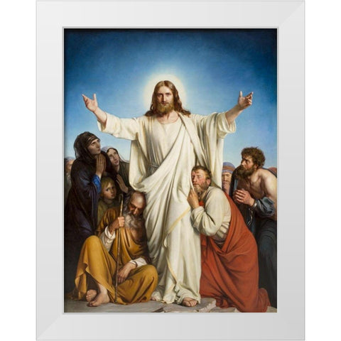 Consolator White Modern Wood Framed Art Print by Bloch, Carl