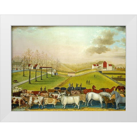 The Cornell Farm White Modern Wood Framed Art Print by Hicks, Edward