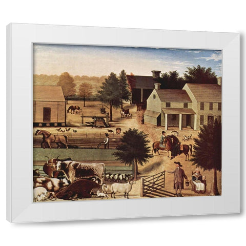 Das Anwesen von David Twining White Modern Wood Framed Art Print by Hicks, Edward