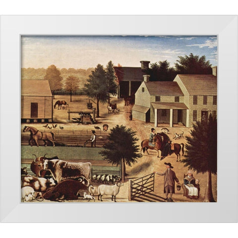 Das Anwesen von David Twining White Modern Wood Framed Art Print by Hicks, Edward