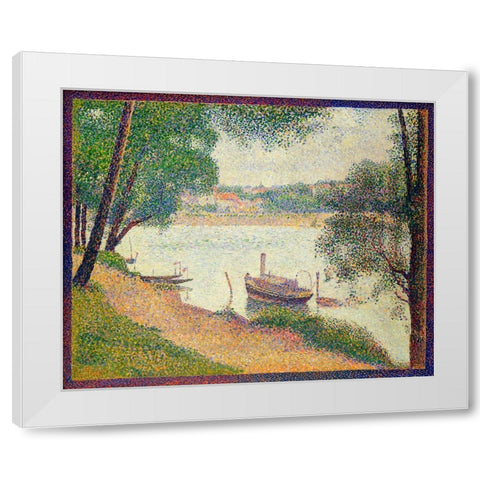 Gray Weather White Modern Wood Framed Art Print by Seurat, Georges