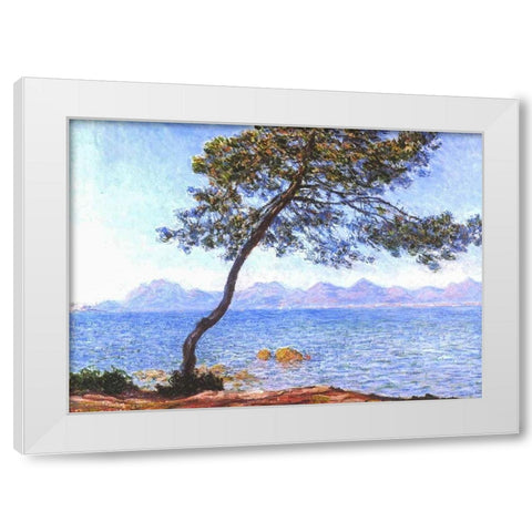 Cap DAntibes White Modern Wood Framed Art Print by Monet, Claude