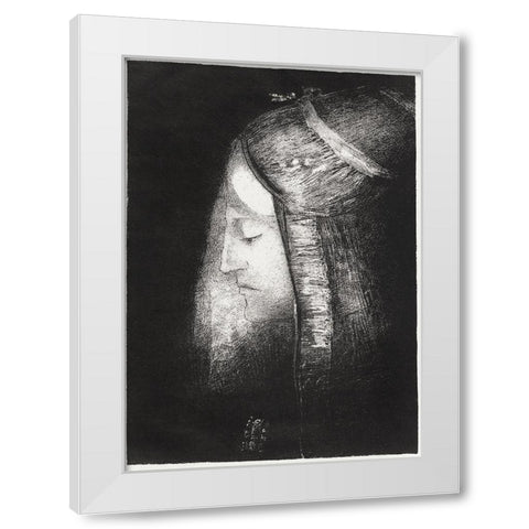 Profile of Light White Modern Wood Framed Art Print by Redon, Odilon