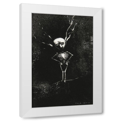 In the Maze of Branches the Pale Figure Appeared White Modern Wood Framed Art Print by Redon, Odilon