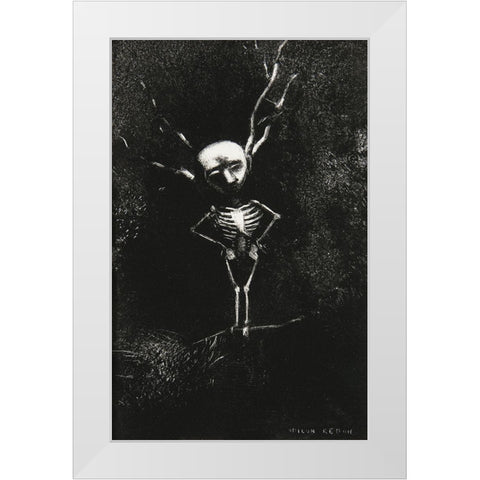 In the Maze of Branches the Pale Figure Appeared White Modern Wood Framed Art Print by Redon, Odilon