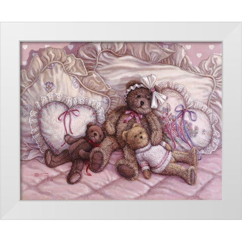 Nap Time White Modern Wood Framed Art Print by Kruskamp, Janet