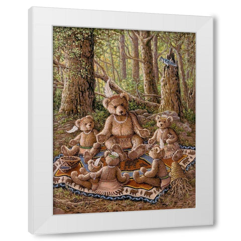 The Story Teller White Modern Wood Framed Art Print by Kruskamp, Janet