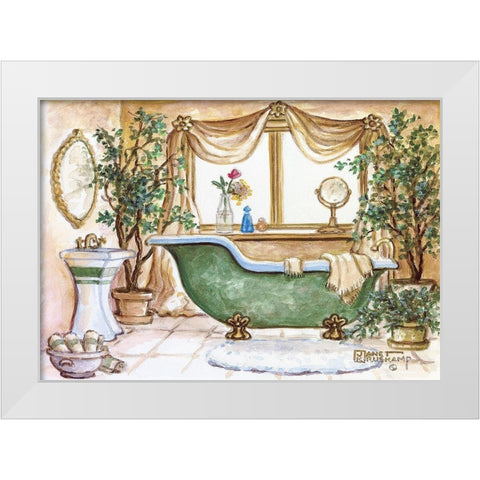 Vintage Bathtub III White Modern Wood Framed Art Print by Kruskamp, Janet