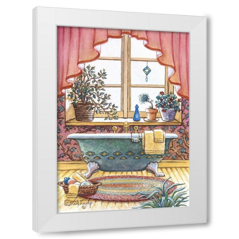 Vintage Bathtub I White Modern Wood Framed Art Print by Kruskamp, Janet