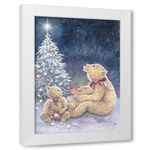 Snow Bears II White Modern Wood Framed Art Print by Kruskamp, Janet