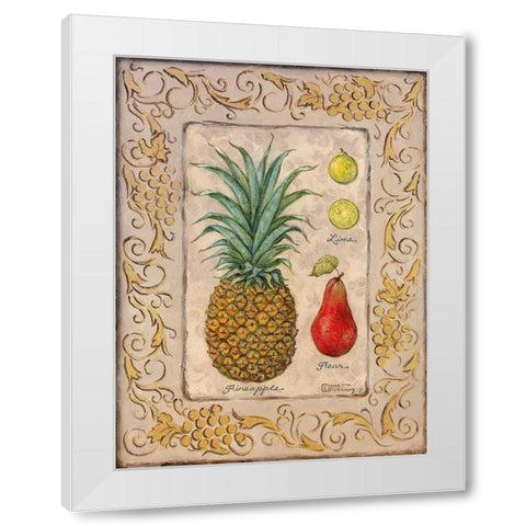 Tropical Fruit II White Modern Wood Framed Art Print by Kruskamp, Janet