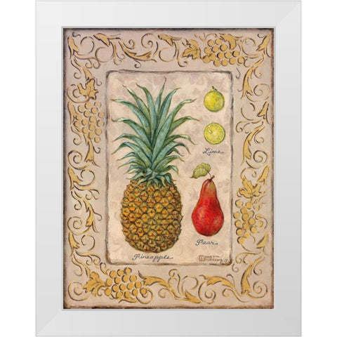 Tropical Fruit II White Modern Wood Framed Art Print by Kruskamp, Janet