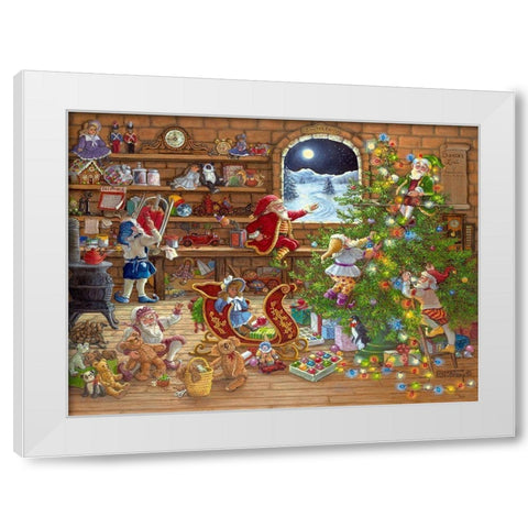 Countdown to Christmas White Modern Wood Framed Art Print by Kruskamp, Janet