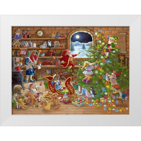 Countdown to Christmas White Modern Wood Framed Art Print by Kruskamp, Janet
