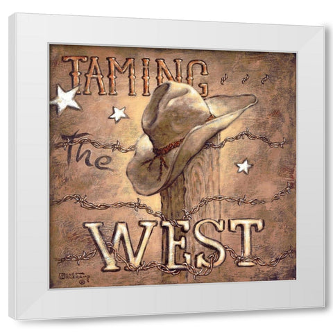 Taming the West White Modern Wood Framed Art Print by Kruskamp, Janet