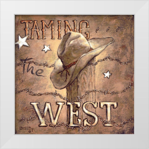 Taming the West White Modern Wood Framed Art Print by Kruskamp, Janet