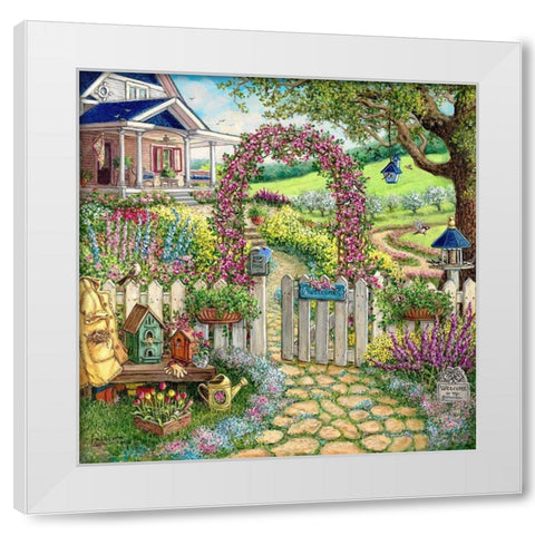 Spring Concert White Modern Wood Framed Art Print by Kruskamp, Janet