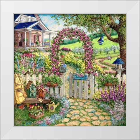 Spring Concert White Modern Wood Framed Art Print by Kruskamp, Janet