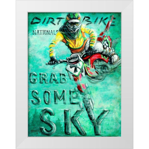 Grab Some Sky White Modern Wood Framed Art Print by Kruskamp, Janet