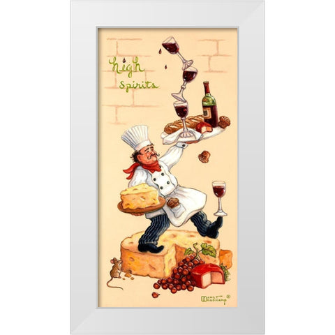 High Spirits White Modern Wood Framed Art Print by Kruskamp, Janet