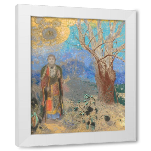 The Buddha, 1904 White Modern Wood Framed Art Print by Redon, Odilon