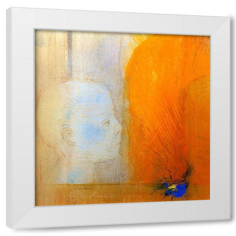 The Child White Modern Wood Framed Art Print by Redon, Odilon