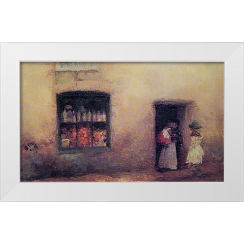 An Orange Note White Modern Wood Framed Art Print by Whistler, James McNeill