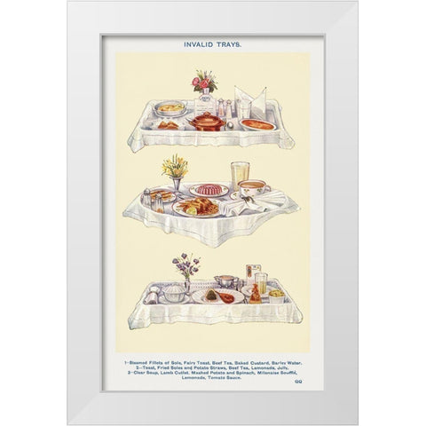 Invalid Trays White Modern Wood Framed Art Print by Mrs. Beeton''s Book of Household Management