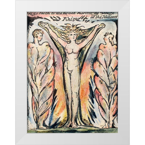 To go forth to the Great Harvest from Milton White Modern Wood Framed Art Print by Blake, William