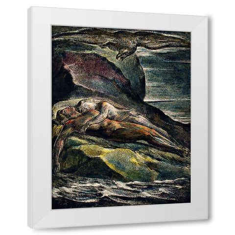 The eagle illustration from Milton White Modern Wood Framed Art Print by Blake, William