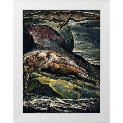 The eagle illustration from Milton White Modern Wood Framed Art Print by Blake, William