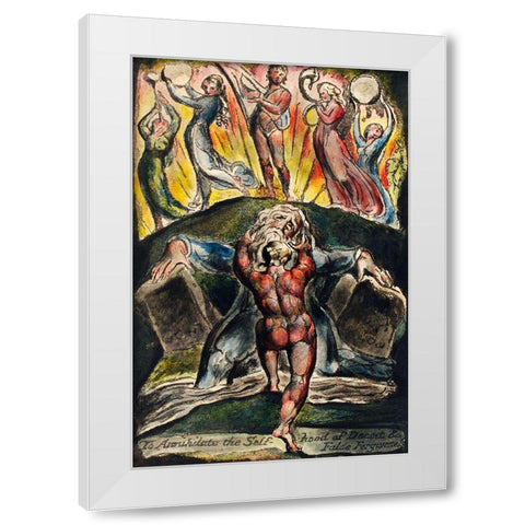 To annihilate the self-hood of deceit and false forgiveness from Milton White Modern Wood Framed Art Print by Blake, William
