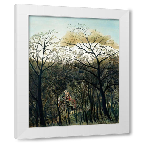Rendezvous in the Forest White Modern Wood Framed Art Print by Rousseau, Henri