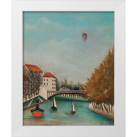 Study for View of the Pont de Sevres 1908 White Modern Wood Framed Art Print by Rousseau, Henri