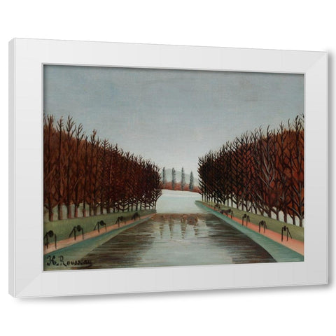 Le canal 1905 White Modern Wood Framed Art Print by Rousseau, Henri